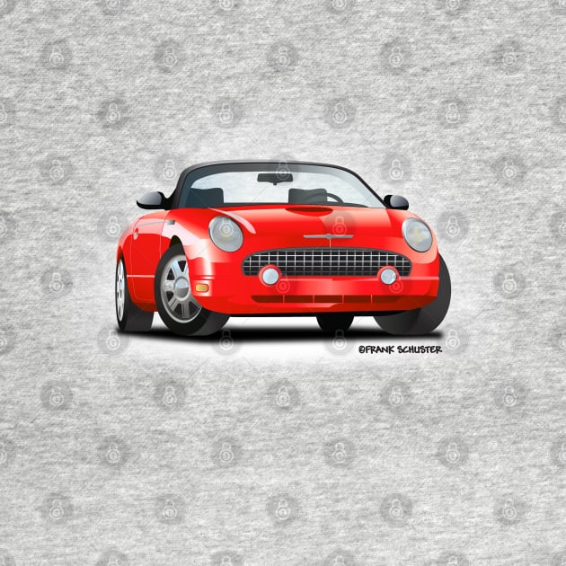 2002-2005 Retro Ford Thunderbird Red by PauHanaDesign